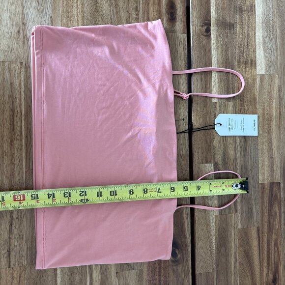 Express Body Contour Cropped Cami Size Large Fairy Feminine Stretch Peach NWT - Picture 8 of 9